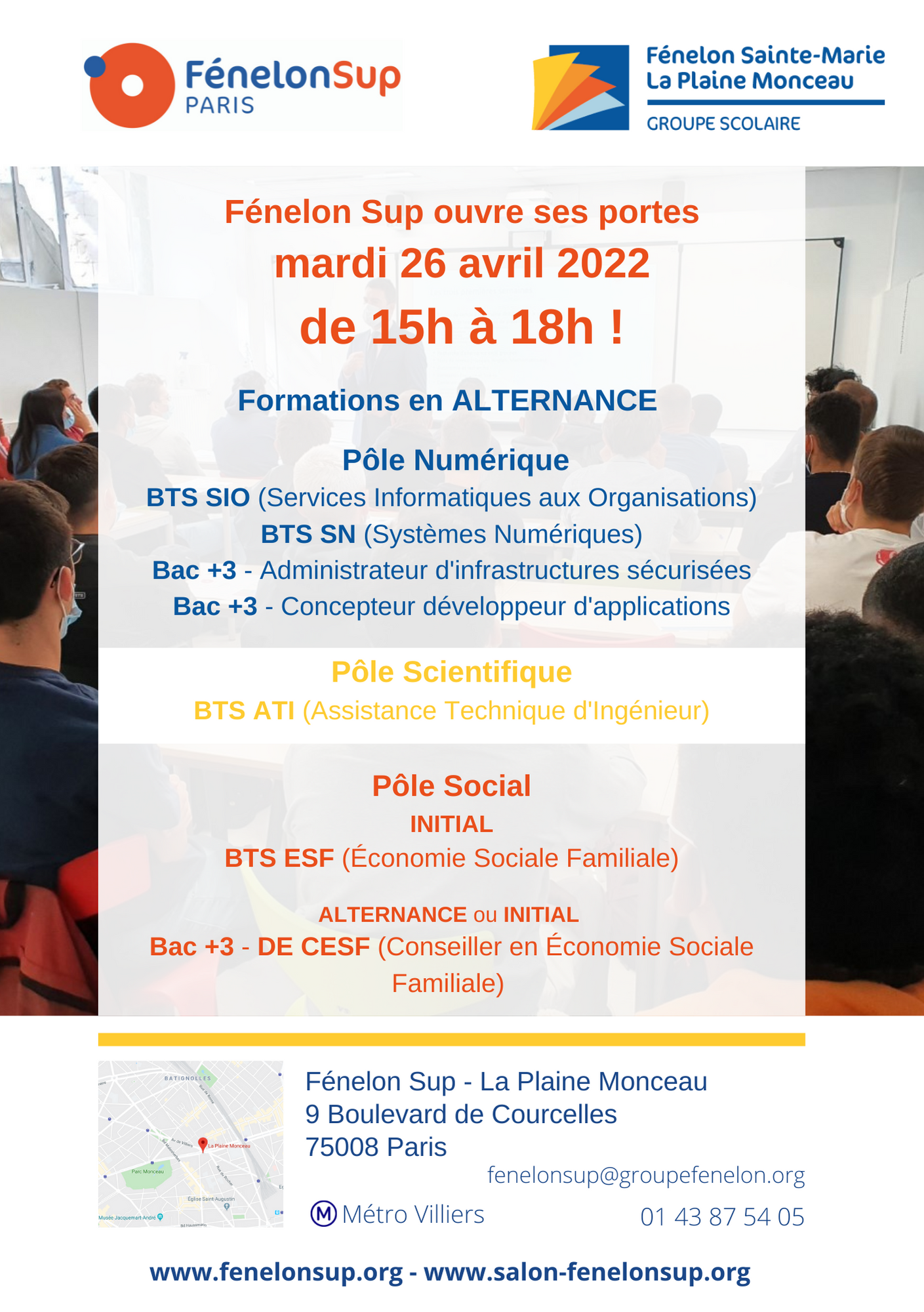 Journée Portes Ouvertes – 26 avril 2022 - Fénelon Sup Paris