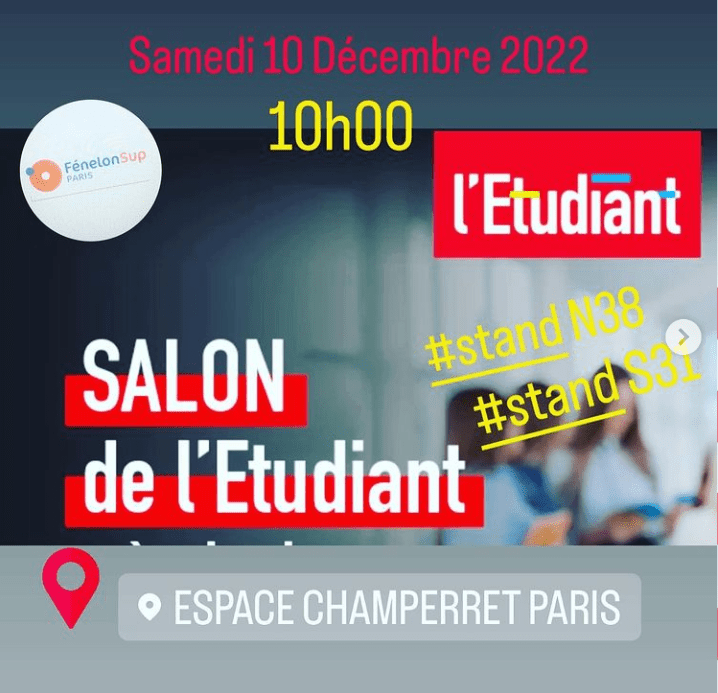 Salon de l'Etudiant - porte de Champerret 10/12/2022 - Fénelon Sup Paris